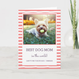 Cartão Melhor mãe de cachorro | Coral | Dia de as mães de