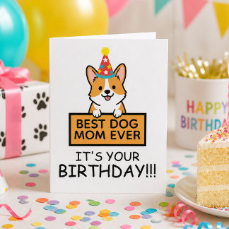 Cartão Melhor Mãe de Cachorro de Todos os Tempos Aniversá