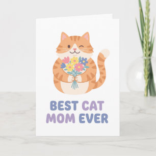 Cartão Melhor Mãe de Gato de Todos os Tempos Gato Tabby G