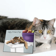 Melhor Mãe de Gato Doce Gato Tabby Dia das Mães Ve