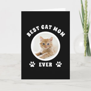 Cartão Melhor Mãe de Gato Personalizada com Foto