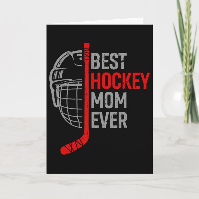 Cartão Melhor Mãe de Hockey de Todos os Tempos Engraçado  (Frente)