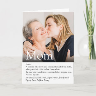 Cartão Melhor Mãe de Todos os Tempos, Mamãe, Definição de