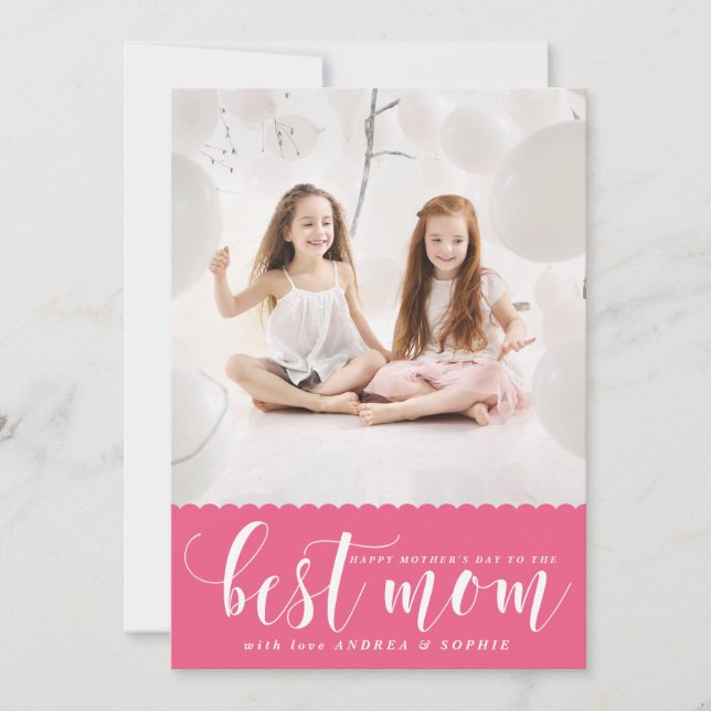 Cartão Melhor mãe | Dia de as mães de Caligrafia Moderna  (Frente)