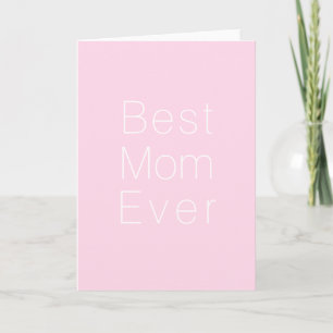 Cartão Melhor mãe, Dia de as mães, mãe minimalista ros