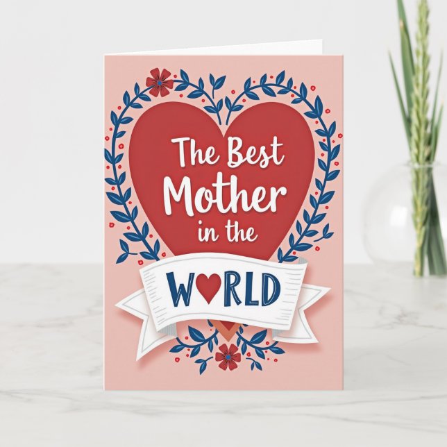 Cartão Melhor Mãe do Mundo (Frente)