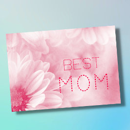 Cartão Melhor Mãe melhor mãe de sempre pastel elegante fl