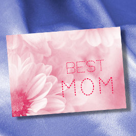 Cartão Melhor Mãe melhor mãe de sempre pastel elegante fl