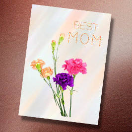Cartão Melhor Mãe melhor mãe de todas pastel elegante flo