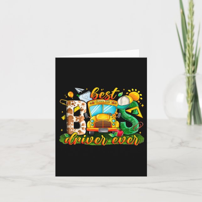 Cartão Melhor Motorista de Ônibus de Todos os Tempos Moto (Frente)