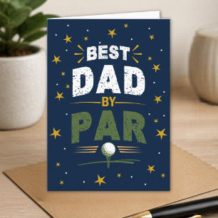 Cartão Melhor Pai Amante de Golfe do Par Dia dos Pais