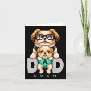 Cartão Melhor Pai Cachorro Presente Divertido do Dia dos