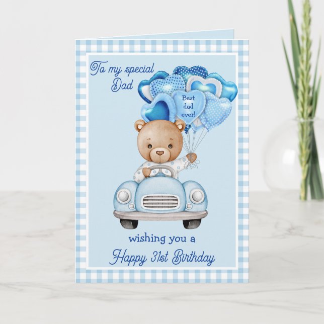 Cartão Melhor Pai de Aniversário (Frente)