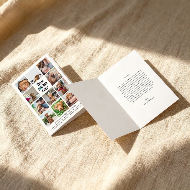 Cartão Melhor Pai de Cachorro | Colagem de 11 Fotos Dia d (Criador carregado)