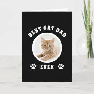 Cartão Melhor Pai de Gato Personalizado com Foto