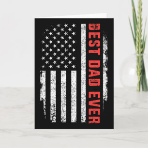 Cartão Melhor Pai de Todos Bandeira Americana Dia dos Pai