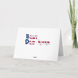 Cartão Melhor Pai do Mundo Bandeira dos EUA