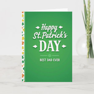 Cartão Melhor Pai do Mundo Carta de St Patricks