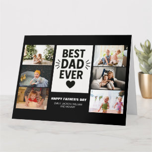 Cartão Melhor Pai do Mundo Colagem de 6 Fotos Personaliza