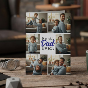 Cartão Melhor Pai do Mundo Colagem de Fotos Aniversário D