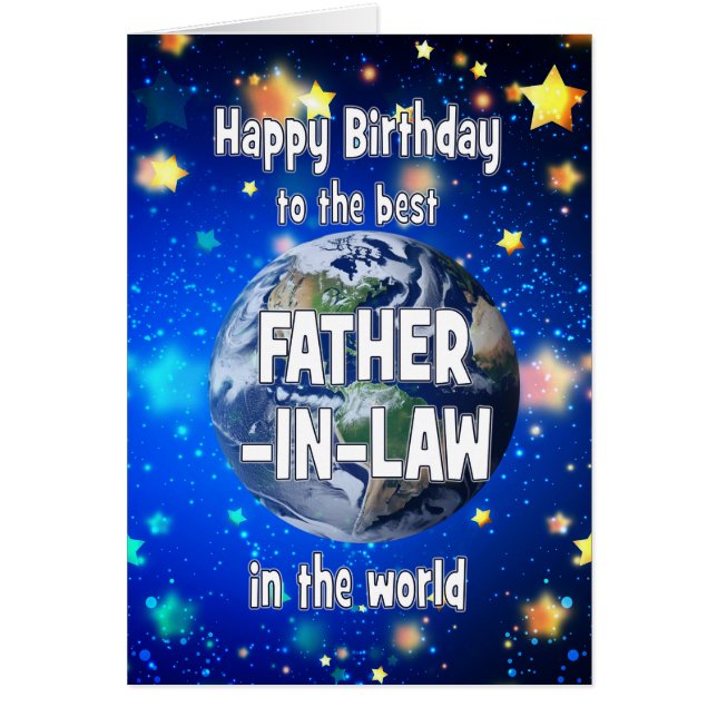 Cartão Melhor Pai em Direito no Aniversário do Mundo (Frente)