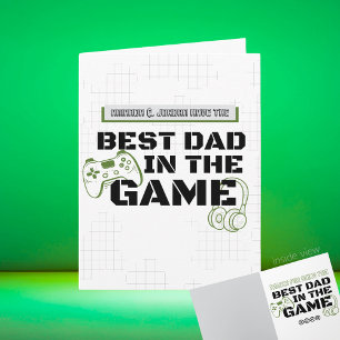 Cartão Melhor Pai no Jogo Personalizado Dobrável