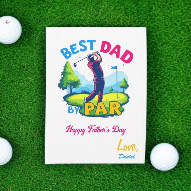 Cartão Melhor Pai Por Par | Dia de os pais Golf Lover (Criador carregado)