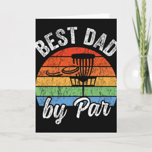 Cartão Melhor Pai Por Par Disc Golf Engraçado do Dia dos