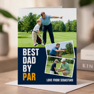 Cartão Melhor Pai Por Par Golfe Dia dos Pais Personalizad