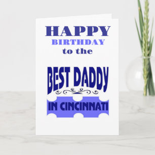 Cartão Melhor papai na cidade de Cincinnati