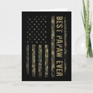 Cartão Melhor Papaw Já Camuflagem Bandeira Americana Dia