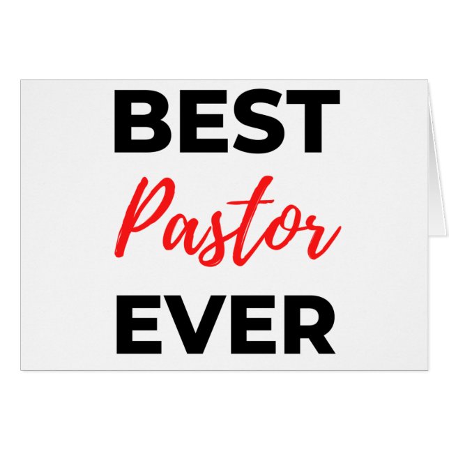 Cartão Melhor Pastor Ever Bl (Frente Horizontal)