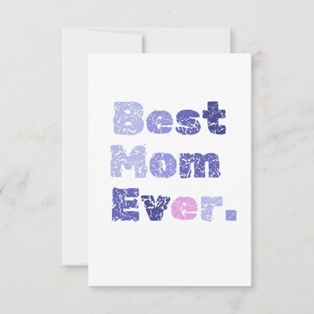 Cartão Melhor Placa de Saudação Plana de Dia de as mães d (Frente)