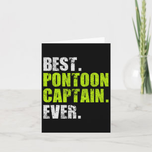 Cartão Melhor Pontoon Capitão Ever Engraçado Barco De Bar