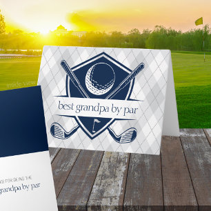 Cartão Melhor Por Par Personalizado Azul Marinho Golfe Pr