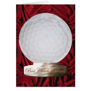 Cartão Melhor Prêmio de treinador de golfe