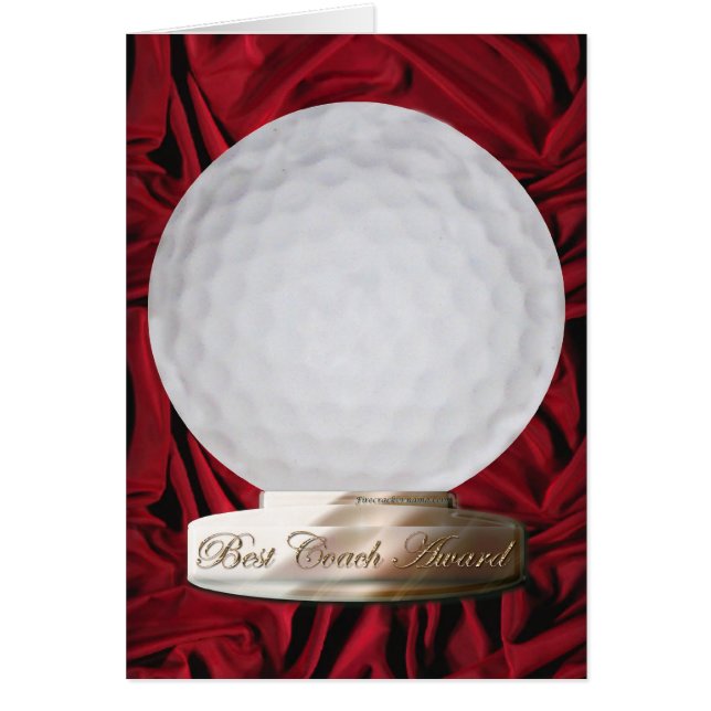 Cartão Melhor Prêmio de treinador de golfe (Frente)