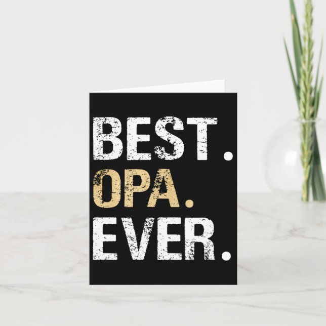 Cartão Melhor Presente De Opa Gráfico De Opa Da Grand Avô (Frente)