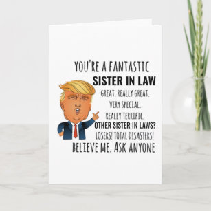 Cartão Melhor presente para a Irmã na Lei