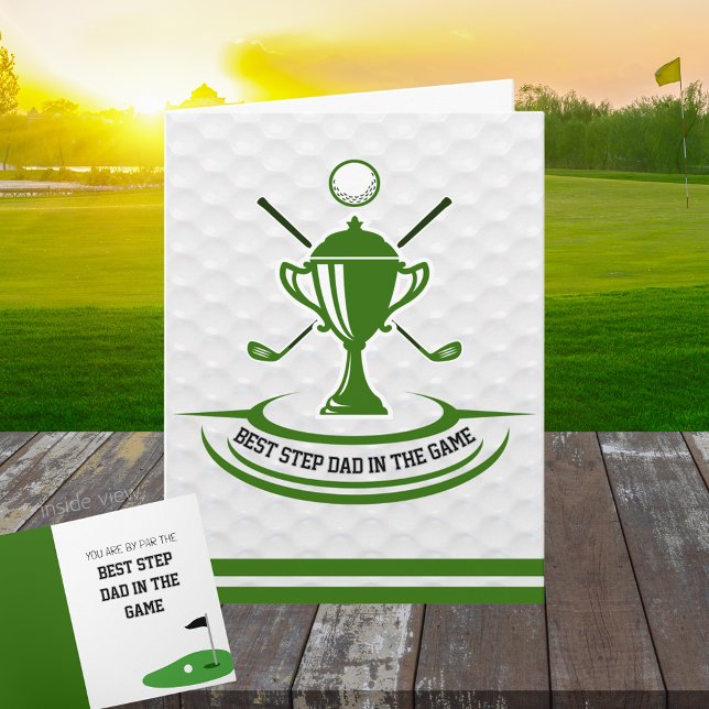 Cartão Melhor presente personalizado de golfe no jogo (Golf Best by Par Best in the Game Folding Gift Greeting Card for Him or Her)