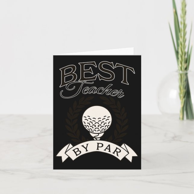 Cartão Melhor Professora De Golfe Engraçado Par (Frente)