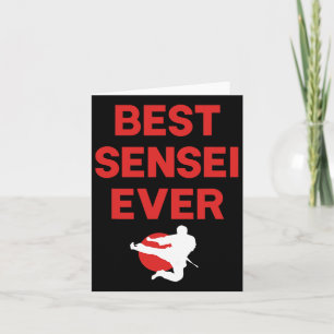 Cartão Melhor Sensei Ever Karate Judo Tae Kwon Do Roupa