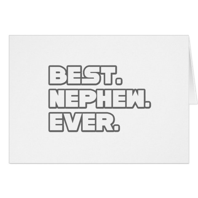 Cartão Melhor sobrinho de sempre (Frente Horizontal)