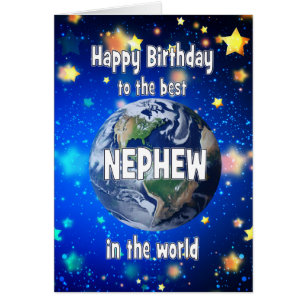 Cartão Melhor Sobrinho No Aniversário Do Mundo