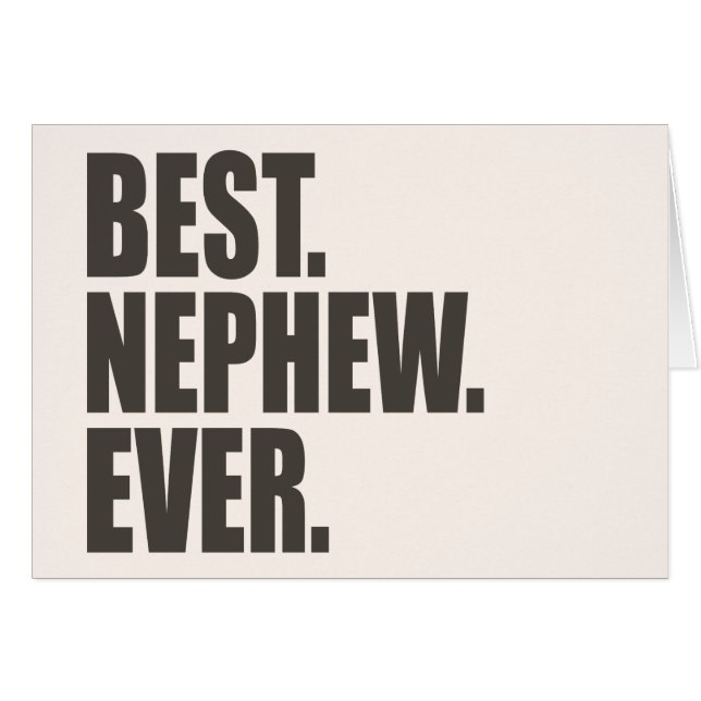 Cartão Melhor. Sobrinho. Nunca (Frente Horizontal)