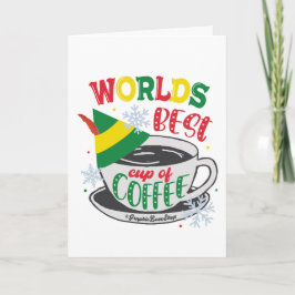 Cartão Melhor Taça de Café de Natal © GraphicLoveShop