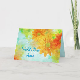 Cartão Melhor tia Daisy Floral