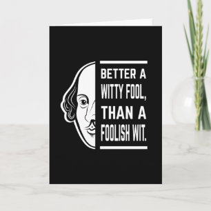 Cartão Melhor uma citação de Shakespeare Tespian Testemun