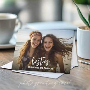 Cartão Melhores amigas com foto e texto personalizado - S