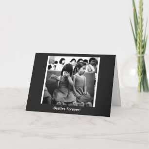 Cartão Melhores Amigas Para Sempre Foto Antiga de Saudaçã